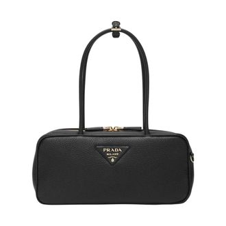 Prada Medium Top-Handle Bag - female - Prada - Shoulder Bags - Black - ONE SIZE - Bags