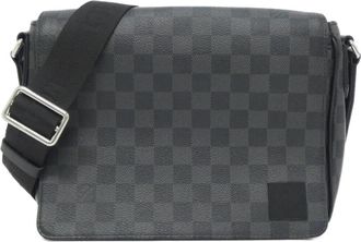 Louis Vuitton Graphite Coated Canvas Shoulder Bag (Pre-Owned)