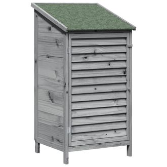 vidaXL Cobertizo De Jard&iacute;n Con Techo Gris 59 X 56 X 113,5 Cm Vidaxl