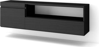 Skraut Home Skraut Home - Mueble Tv, Televisi&oacute;n, Muebles De Sal&oacute;n, Almacenaje, 150x45x35cm, Para Tv Hasta 65, Colgado, Suspendido, Estilo Moderno, Negro