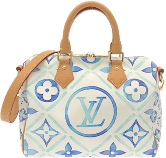 Louis Vuitton Blue Lagon Coated Canvas Boston Bag (Pre-Owned)