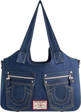 True Religion Horseshoe Denim Satchel in Medium Blue at Nordstrom Rack
