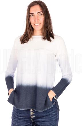 Max Mara Wolken Top - Dames - Longsleeves - Wit - M - Wol - Tops