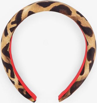 Fendi Silk headband with Fendi Leo print - FENDI - gender_Woman