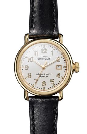 Shinola Runwell Leather Strap Watch, 36mm in Alabaster at Nordstrom