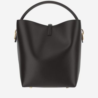 Saint Laurent Womens Glossy Leather Bag Dark Grey Shoulder