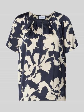 Comma Blusenshirt im Allover-Look in Marine, Gr&ouml;&szlig;e 34
