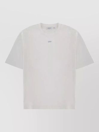Off-white stamp logo skate crew neck t-shirt
