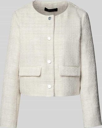 Comma Blazer mit Strukturmuster in Weiss, Gr&ouml;&szlig;e 38