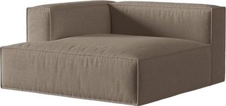 MICADONI Modulare Xl Design Chaiselongue Nuria mit Armlehne links - Samtbezug