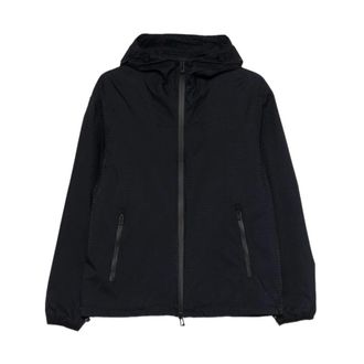 Emporio Armani Jassen, Heren, Blauw, M, Nylon, Nylon Blouson Jacket