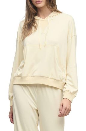 Barefoot Dreams Butterchic Crop Hoodie in Daffodil at Nordstrom, Size X-Small