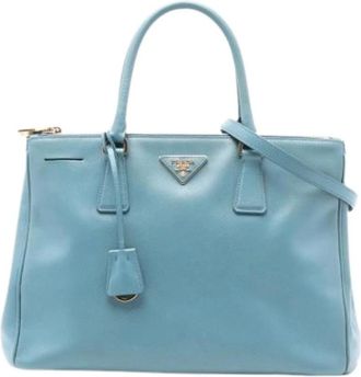 Prada Pre-owned Handbags, female, Blue, Size: ONE SIZE Pre-owned Galleria Handbag