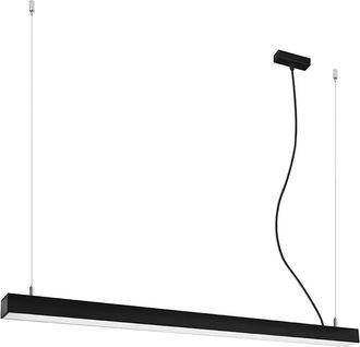 Thoro L&aacute;mpara de techo negro aluminio 3000k alt. 150 cm