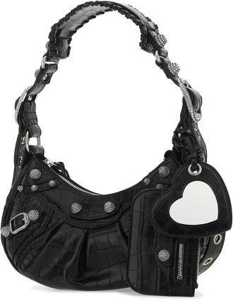 Balenciaga Womens Black Leather Le Cagole Xs Shoulder Bag 1000 T Domesticated Calf Borse A Mano