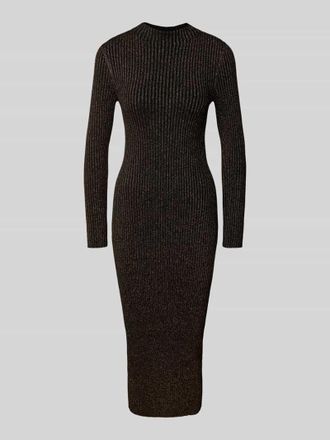 Forever New Midikleid aus Viskose-Mix in Ripp-Optik in Metallic Braun, Gr&ouml;&szlig;e 38