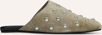 Yosi Samra Womens Zoe Stud Mule In Taupe