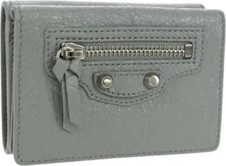 Balenciaga Pre-owned Wallets, female, Gray, Size: ONE SIZE Pre-owned Vintage Trifold Wallet