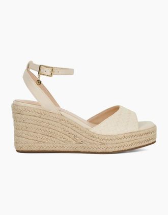 Dune London Womens Kerries High Heel Wedge Espadrille Sandals - Cream - Size: 5