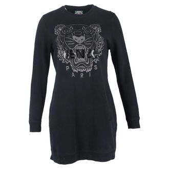 Kenzo Kenzo mini-truijurk met tijgerlogo in marineblauw katoen