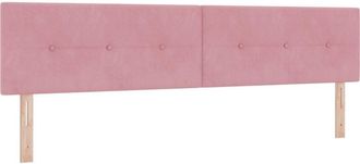 vidaXL vidaXL LED Headboard Button Tufted Pink 100 cm Velvet