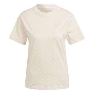 adidas (WMNS) adidas originals TREFOIL MONOGRAM T-Shirt Beige IJ5983