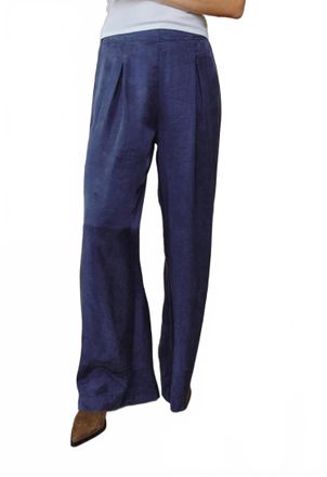Bella Dahl Pull On Wide Leg Pants In Navy