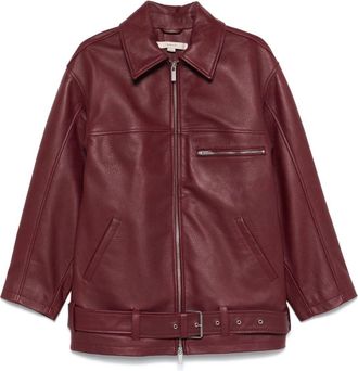 Remain leather biker jacket - Red