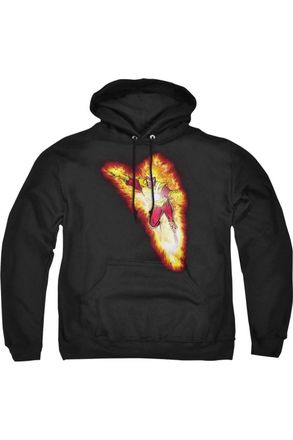 Gildan Justice League of America Firestorm Blaze Adult Pull Over Hoodie / Hooded Sweatshirt