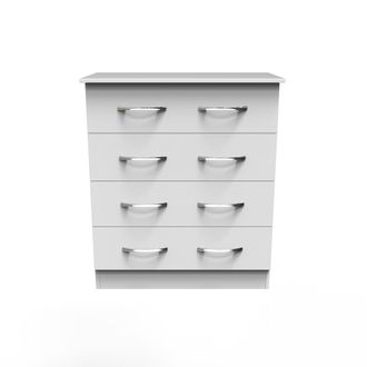Welcome Furniture Alton Ready Assembled 4 Drawer Chest in White Matt - Welcome Furniture | TJ Hughes