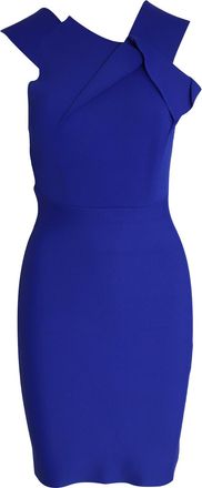 Roland Mouret Roland Mouret Asymmetric Fitted Dress in Blue Rayon
