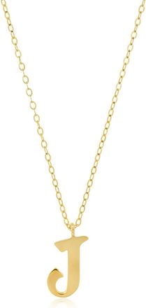 MAX + STONE 10k Solid Yellow or White Gold Dainty Script Initial Extendable Necklace