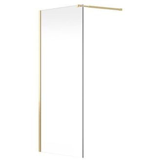 Vente-Unique Parete per doccia walk-in Dorato 140 x 200 cm - DAREN