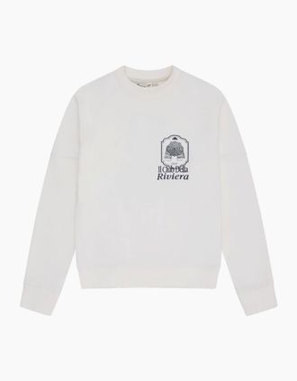 Ellesse Womens Rosmara Sweatshirt - Off White/Dark Blue - Size: 10