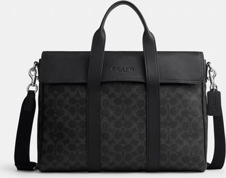 Coach Sullivan Portfolio Brief In Signature Canvas