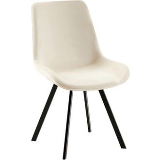 Clp Silla De Comedor Lewes De Terciopelo Crema