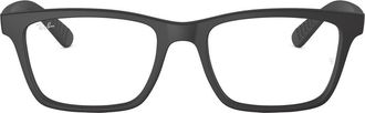 Ray-Ban 57mm Square Optical Glasses in Matte Black at Nordstrom