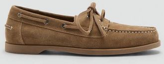 Mango Scarpe barca pelle marrone medio - Uomo - 39 - MANGO MAN