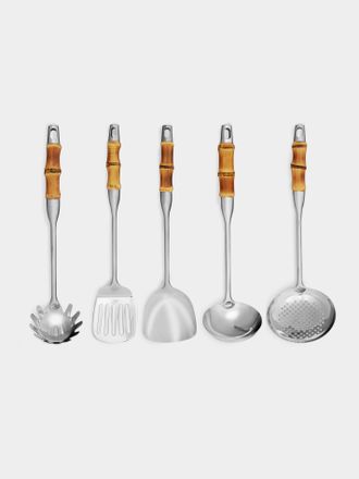 Lorenzi Milano Bamboo Cooking Utensils (Set of 5)