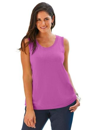 Jessica London Scoop-Neck Sweater Tank in Deep Orchid at Nordstrom, Size Medium