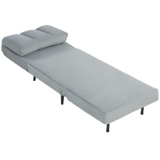 HOMCOM Sof&aacute; cama individual 72x88x87 cm gris
