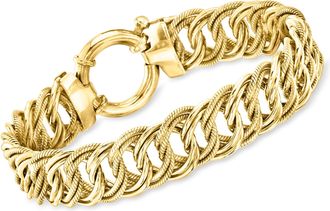 Ross-Simons 14kt Yellow Gold-Plated Circle-Link Bracelet