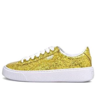 Puma (WMNS) PUMA Basket Platform Glitter Gold 364093-02