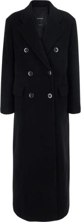 Pinko Pinko, Jassen, Dames, Zwart, M, Wol, Double-Breasted Coat