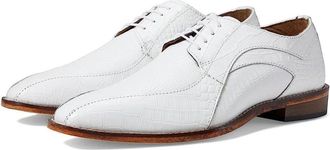 Stacy Adams Mens Stacy Adams Turano Oxford White Leather Dress Shoes HTAT296