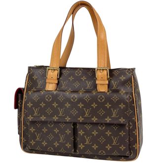 Louis Vuitton Brown Monogram Handbag Tote Bag (Pre-Owned)