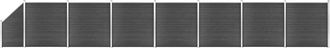 vidaXL Vidaxl - Set De Paneles De Valla Wpc Negro 1311x(105-186) Cm