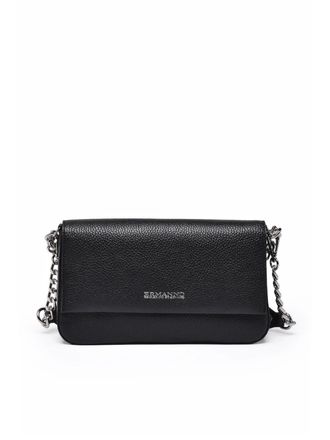 Ermanno Scervino Black Leather Baguette Bag