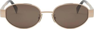 Celine Triomphe Metal Zonnebril - Dames - Zonnebrillen - Geel - ONE Size - Accessoires