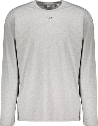 Off-white Gray Long-sleeved T-shirt Soft And Breathable